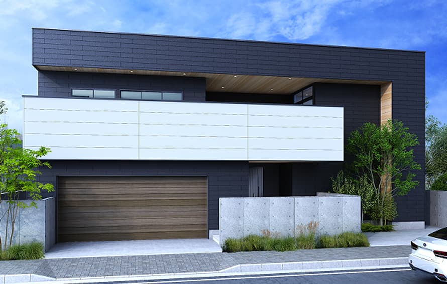 リビングテラスとリンク ～ガレージ付き住宅～