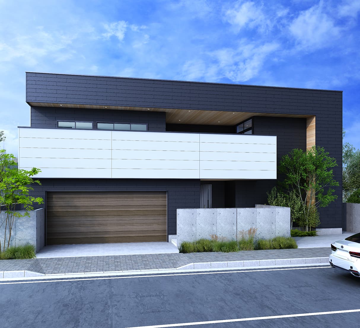リビングテラスとリンク ~ガレージ付き住宅~